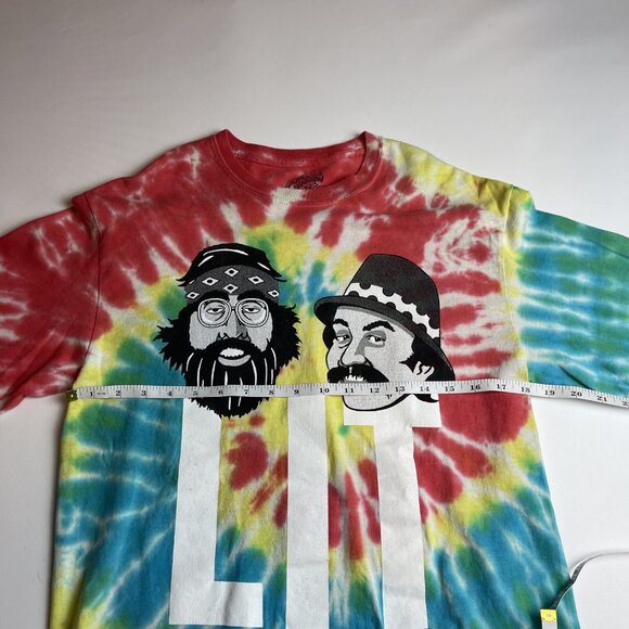 Cheech And Chong Men’s Officially Licensed Lit Tie Dye Long Sleeve T-Shirt SMALL - Picture 11 of 15